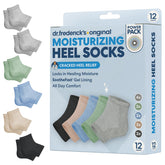 Dr. Frederick's Original moisturizing heel socks box for at-home foot care.