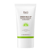 Dr. G protector solar mineral SPF50 en botella, protección suave para piel sensible.