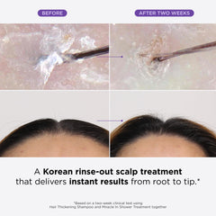 Dr. Groot Miracle in Shower application pump on scalp for quick nourishment