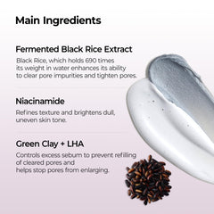 Dr.Melaxin Peel Shot Black Rice Mochi Whip Cleanser textura mousse suave para rutina diaria