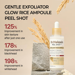 Dr.Melaxin Peel Shot Glow White Rice, ampolla: aplicación diaria para renovación de textura.