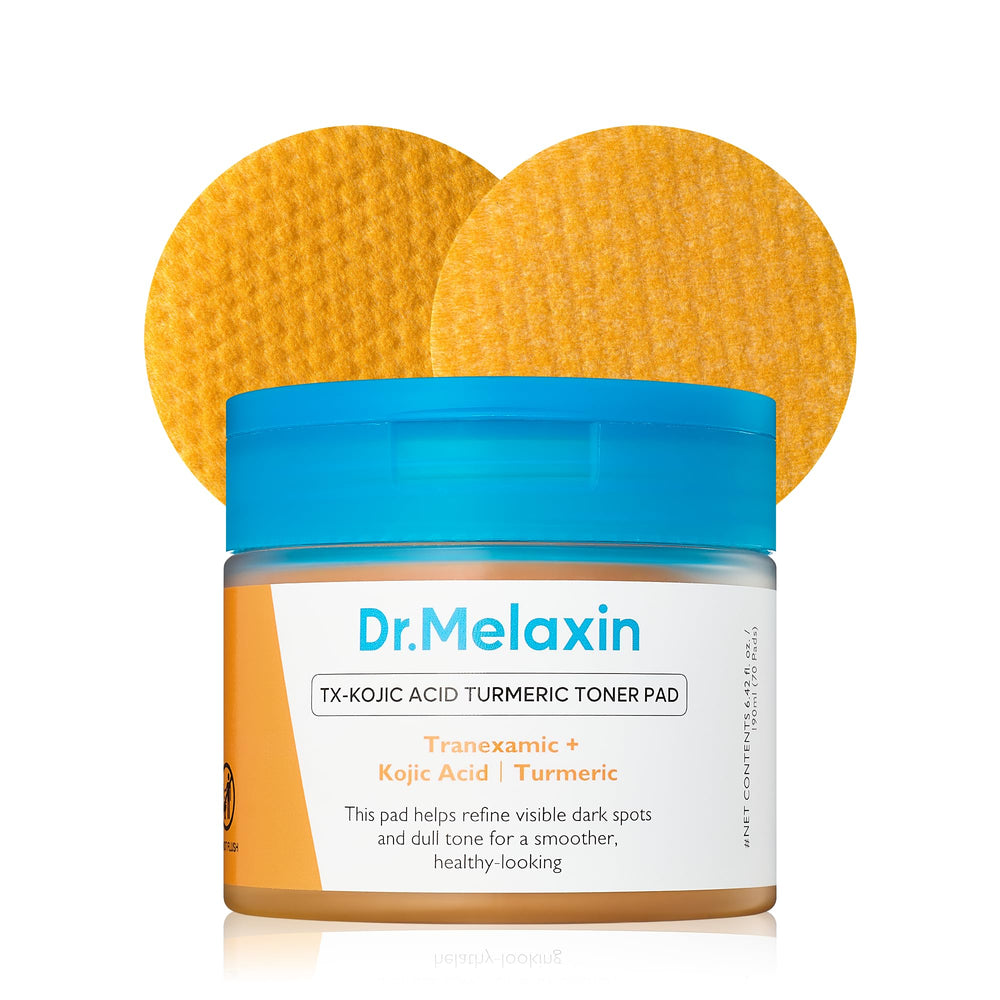 Dr Melaxin discó tonificante de cúrcuma frente: exfolia suavemente la piel