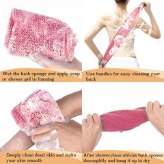 Dr.Pedi nylon net sponge creates rich lather for efficient daily cleansing.