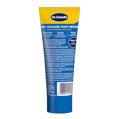 Dr. Scholl's Dry Cracked Foot Repair Cream texture closeup shows rich smoothing cream.