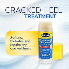 Dr. Scholl's Severe Cracked Heel Repair Balm rich texture close-up shows moisturizing cream