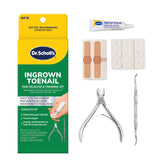 Dr. Scholl's ingrown toenail pain reliever bottle shown for at-home relief