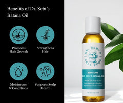 Mezcla de aceites vegetales Dr. Sebi Batana para hidratación ligera.