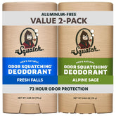 Dr. Squatch Alpine Sage deodorant stick offering all-day freshness with natural protection.