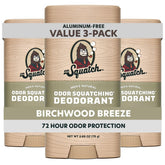 Dr. Squatch Birchwood Breeze deodorant stick for natural odor protection