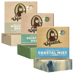 Dr. Squatch Coastal Mist bar soap for daily refreshing showers and clean skin.