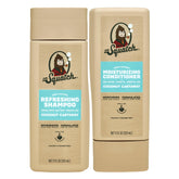 Dr. Squatch Coconut Castaway shampoo bottle highlights silky hair and soothed scalp