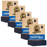 Dr. Squatch Fresh Falls bar soap close-up lather for a refreshing cleanse