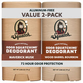 Dr. Squatch Maverick Musk deodorant stick 2-pack keeps you fresh all day