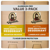 Dr. Squatch Mountain Meadow packaging highlights natural ingredients and lasting freshness.