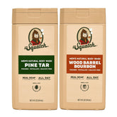 Dr. Squatch Pine Tar Wood Barrel Bourbon bottle front for daily cleansing