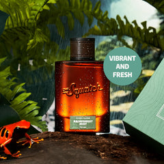 Cap of Dr. Squatch Rainforest Mist Cologne ready for travel spray