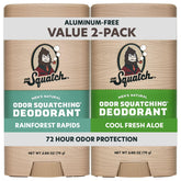 Dr. Squatch Rainforest Rapids deodorant stick delivers long-lasting odor protection.