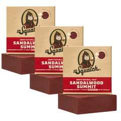 Dr. Squatch Sandalwood Summit bar soap packaging for premium grooming.