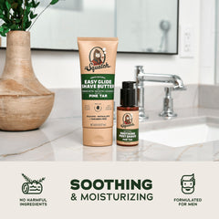Dr. Squatch Soothing Post-Shave Moisturizer providing hydration after shaving.