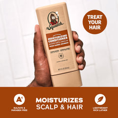 Dr. Squatch packaging label highlights natural ingredients and a paraben-free promise.