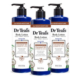 Dr Teal's 24 Hour Moisture coconut bottle demonstrates long-lasting hydration