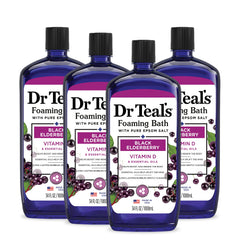 Dr Teal's baño espumoso con sal epsom y saúco negro, aroma revitalizante
