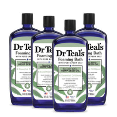 Dr Teal's Bano Espumoso con sales de epsom para relajar músculos.
