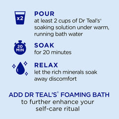 Dr Teal's bath soak in a resealable bag for easy storage and use