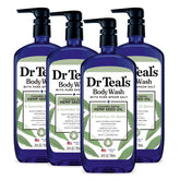 Dr Teal's body wash bottle with pure Epsom salt for a refreshing cleanse.