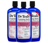 Dr Teal's Calm & Serenity: vertido de la botella con rosa y aroma suave.