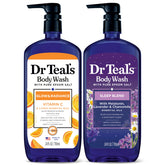 Dr Teal's Ducha con Sales de Epsom, botella y espuma, para relajar músculos.
