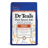 Dr Teal's Epsom Salt bottle pouring for a soothing bath