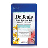 Dr Teal's Epsom Salt bottle shows magnesium blend for easing everyday muscle tension