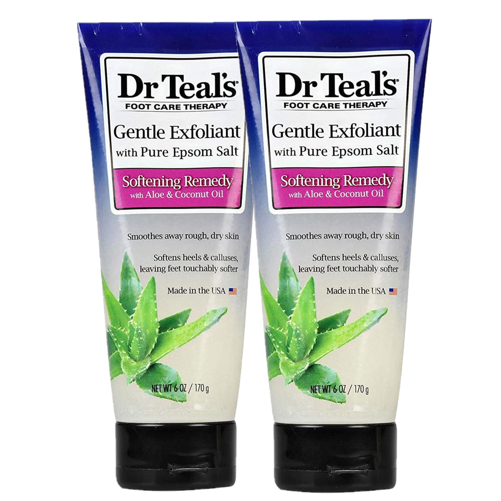 Dr Teals exfoliante de pies con aceite de coco para una piel suave y saludable