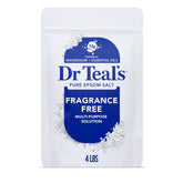 Dr Teal's fragrance-free Epsom salt bottle for convenient at-home soaks.