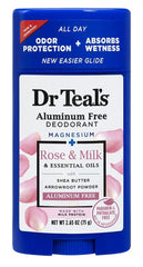 Dr Teals JUEGO REGALO DESODORANTE rosa-leche, aroma delicado que acompaña todo el día.
