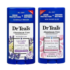 Dr Teals JUEGO REGALO DESODORANTE vainilla-lavanda, aroma suave para uso diario.