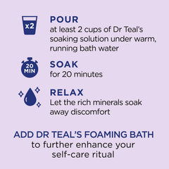 Measuring spoon with Dr Teal's Lavender Epsom Salt for simple dosing.