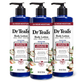 Dr Teal's Loción corporal karité almendra, bote visible, hidratación suave para la piel