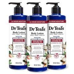 Dr Teal's Loción corporal karité almendra, bote visible, hidratación suave para la piel