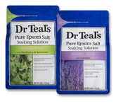 Dr Teal's sal epsom para baño con eucalipto y menta, relajación muscular.