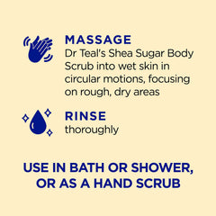 Aplicación en la ducha para exfoliar y humectar la piel.