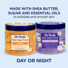 Dr Teal's dia-textura-azucar exfoliación suave para piel radiante.