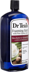 Dr Teal's Vitamin C & Citrus, botella de baño espumoso, aporta brillo ligero.