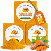 Dr. Turmeric jabón de cúrcuma: barra de limpieza suave para la piel.