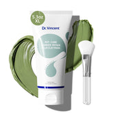 Dr Vincent mascarilla arcilla verde frontal, ideal para poros limpios y piel suave.