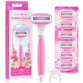 DreamGenius women's razor with a non-slip handle for a secure shower grip.