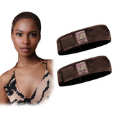 Dreamlover Bandas de agarre para peluca en marrón oscuro, ajuste estable.