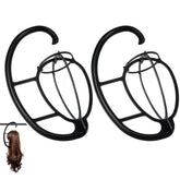 Dreamlover hanging wig stand front view shows sturdy construction for air-drying wigs.