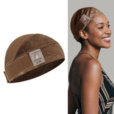 Dreamlover wide wig grip cap brown front view for secure lace front wigs